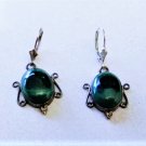 Vtg Sterling Silver Southwest Malachite Native Danle Drop Earrings Lot Harvey