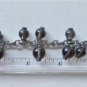 Vtg Sterling Silver Smoky Topaz Dangle Charms Beads Balls Toggle Bracelet Lot