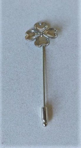 Vintage Sterling Silver BEAU Plumeria Flower Stick Pin Brooch Lot