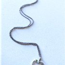 Vtg Sterling Silver Fire Opal Diamond Citrine Open Heart Pendant Necklace Lot