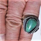 Vtg Sterling Silver Southwest Navajo Green Turquoise Ring Lot  Sz 7.5