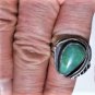 Vtg Sterling Silver Southwest Navajo Green Turquoise Ring Lot  Sz 7.5