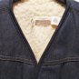 Sears Roebucks Denim Western Wear Fleece Lined Outerwear Vest XL