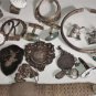 Antiq Victorian Edwardian 2 Deco Sterling Silver Wear Repair Harvest Jewelry Lot