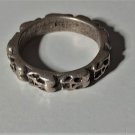 Vintage Sterling Silver Ring of Skulls Lot GOTH Sz 5.5