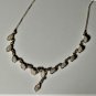 Vtg Sterling Silver Moonstone Dangle Y-Drop Pendant Necklace Lot 18.25"