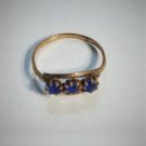 Antique Victorian Edwardian Gold Filled Sapphire Paste Stones Ring Lot Sz ~8.5
