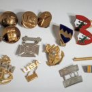 Vintage Mixed Lot of Various US Military Pins and Badges 17 Pieces