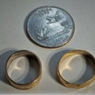 Antique Edwardian Gold Filled & RGP Band Ring Lot of 2