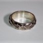 Vintage Sterling Silver MODERNIST BRUTALIST Relief Design Band Ring Lot ~ Sz 8