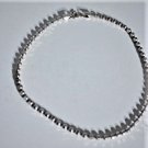 Vintage Sterling Silver MILOR ITALY Faceted Ball Chain Anklet Bracelet Lot 10"