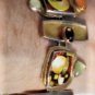 Vintage 22K Gold & Sterling Silver Mid Century MODERNIST Artist Signed Bracelet