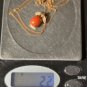 Antique Edwardian 12K GF Sardinian Leafy Pendant Necklace Lot~ 18"