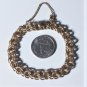 Vintage 12K Gold Filled Double Links Charm Bracelet Lot w Safety Chain 7-1/4"