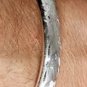 Vintage Sterling Silver Floral Etched CA Hinged Bangle Bracelet Lot