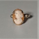 Antique Edwardian 10K Gold Filled Shell Cameo Ring Lot Size 6.5