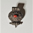 Vintage Sterling Silver Tibet Nepal Coral Prayer Box Necklace Pendant Lot