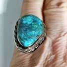 Vintage Sterling Silver SOUTHWEST Navajo Spiderweb Turquoise Ring Lot Sz 7