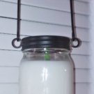 Rustic Farmhouse Star Cutout Emerg. Mason Jar Crisco Candle Lantern Lamp 120 Hr