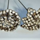 Antique Victorian Edwardian Art Nouveau Huge Paste Rhinestones Hat Pin Lot of 2