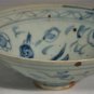 Antique Chinese Yuan-Ming Blue White Phoenix Porcelain Bowl Lot 7"