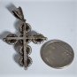 Vintage Sterling Silver ZUNI Snake Eye Large Cross Necklace Pendant Lot