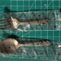 Vtg Sterling Silver Rogers Bridal Veil Pattern Baby Spoon & Fork Gift Set NOS