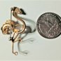 Vintage 12K GF VAN DELL Rare FLAMINGO Jelly Belly Pin Brooch Lot