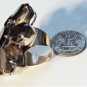 Vintage Sterling Silver Smoky Quartz Huge Statement Runway Flower Ring Sz 8.5
