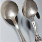 Antique Sterling Silver NY & Chicago Souvenir Spoons Lot of 2 Art Nouveau Grapes
