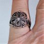 Vintage Sterling Silver Modernist Big Flower Ring size ~ 6.5