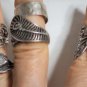 Vintage Sterling Silver Butterflies & Organic Rings Lot of 5
