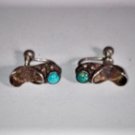 Vintage Sterling Silver SOUTHWESTERN Turquoise Sandals Earrings Lot