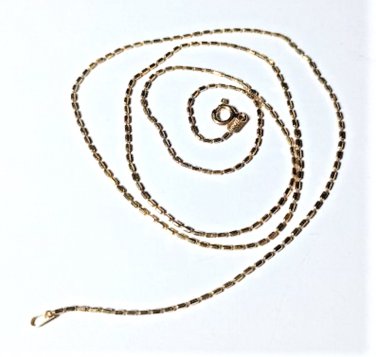 Vintage Sterling Silver ITAOR Gold Vermeil Dash-Dash Chain Necklace Lot 24"