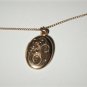 Antique Edwardian WEH 12K GF Etched Oval Locket Pendant Necklace Lot 19"