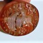 Rare Ancient Bactrian Carnelian Intaglio of Indo-Greek Rider on Zebu Bull