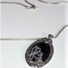 Vtg Sterling Silver & Marcasite Butterfly Accent Pendant Necklace Lot 20"