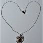 Vintage Sterling Silver Handmade Amber Spider Pendant Necklace lot 18"