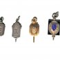 Vintage Sterling Silver & GF Fraternity Key Fobs Lot Collection of 4 Pieces
