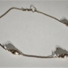 Vtg Sterling Silver Station Beaded Choker Chain Necklace Lot 15-1/4"