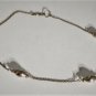 Vtg Sterling Silver Station Beaded Choker Chain Necklace Lot 15-1/4"
