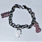 Vintage HELLO KITTY by Sanrio Rhinestone Charm Bracelet Lot 6-3/4"