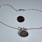 Vintage Sterling Silver MEXICO Turquoise Slide Enhancer Pendant Necklace Lot 18"