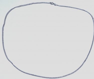 Vintage Sterling Silver Flattened Cuban Curb Chain Necklace Lot 24"
