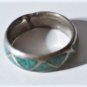 Vtg Sterling Silver SOUTHWEST Handmade Navajo Turquoise Inaid Ring Lot Sz 8