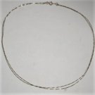 Vintage Sterling Silver Double Twisted Bar Link Chain Necklace Lot 18"
