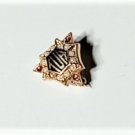 Antique 10K YG Enameled Garnet TUH Secret Society Fraternal Pin Lot