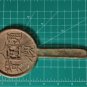 Antique Chinese Cash Coin Form Erotic bronze Hand Mirror Lot 7-1/4" Song to Ming