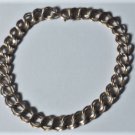 Vtg 12K Gold Filled Double Links Charm Bracelet Lot w Safety Chain 8-1/2" Lge Sz