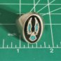 Vintage SOUTHWEST Turquoise Onyx Inlay Thunderbird Silver Plated Ring Lot Sz 12